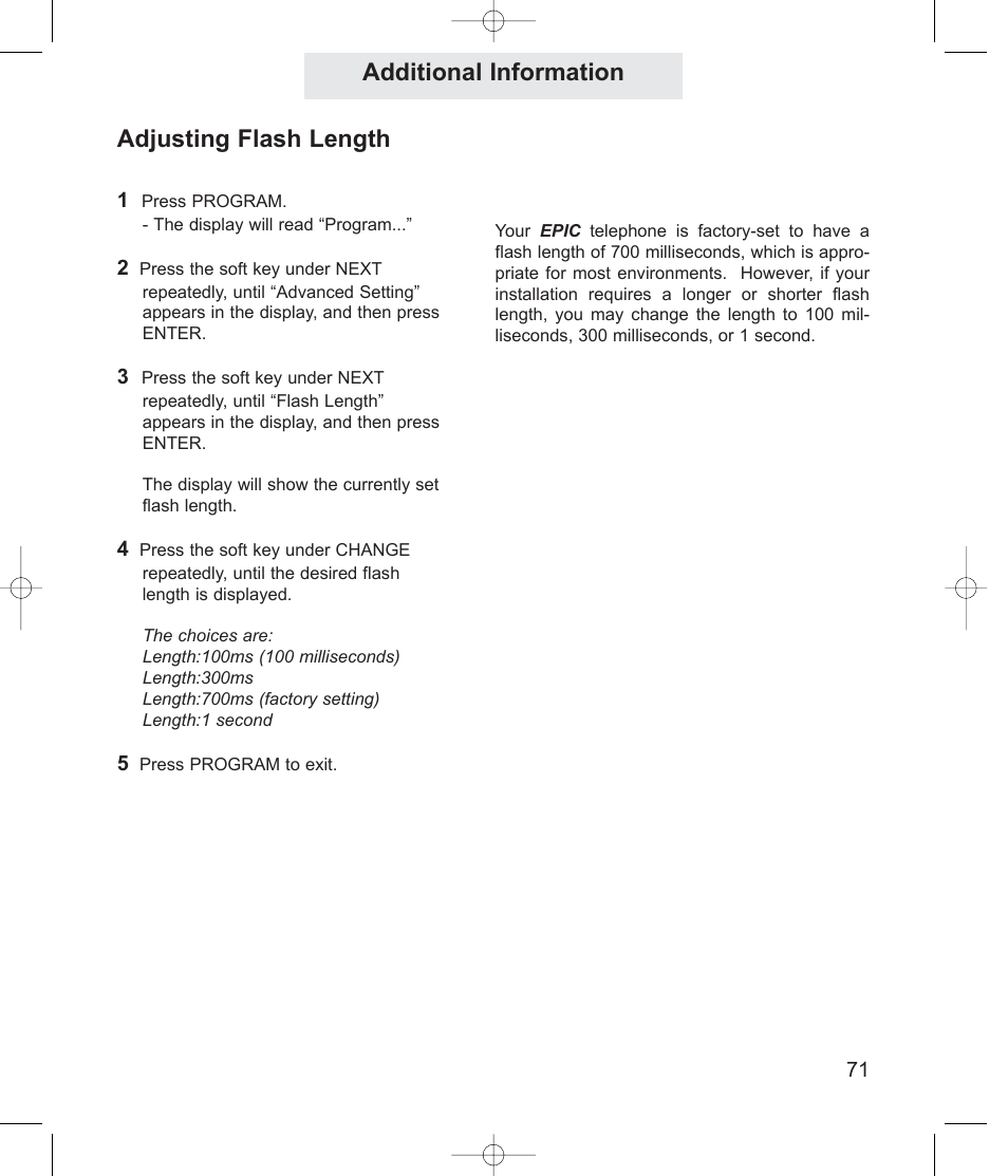 Adjusting flash length additional information | TMC ET4000 User Manual | Page 81 / 92