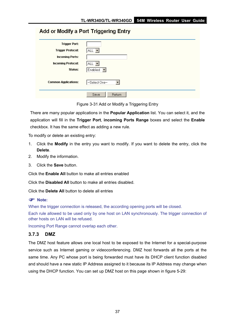 3 dmz | TP-Link TL-WR340G User Manual | Page 45 / 72