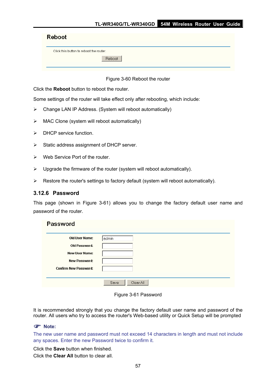 6 password, Password | TP-Link TL-WR340G User Manual | Page 65 / 72