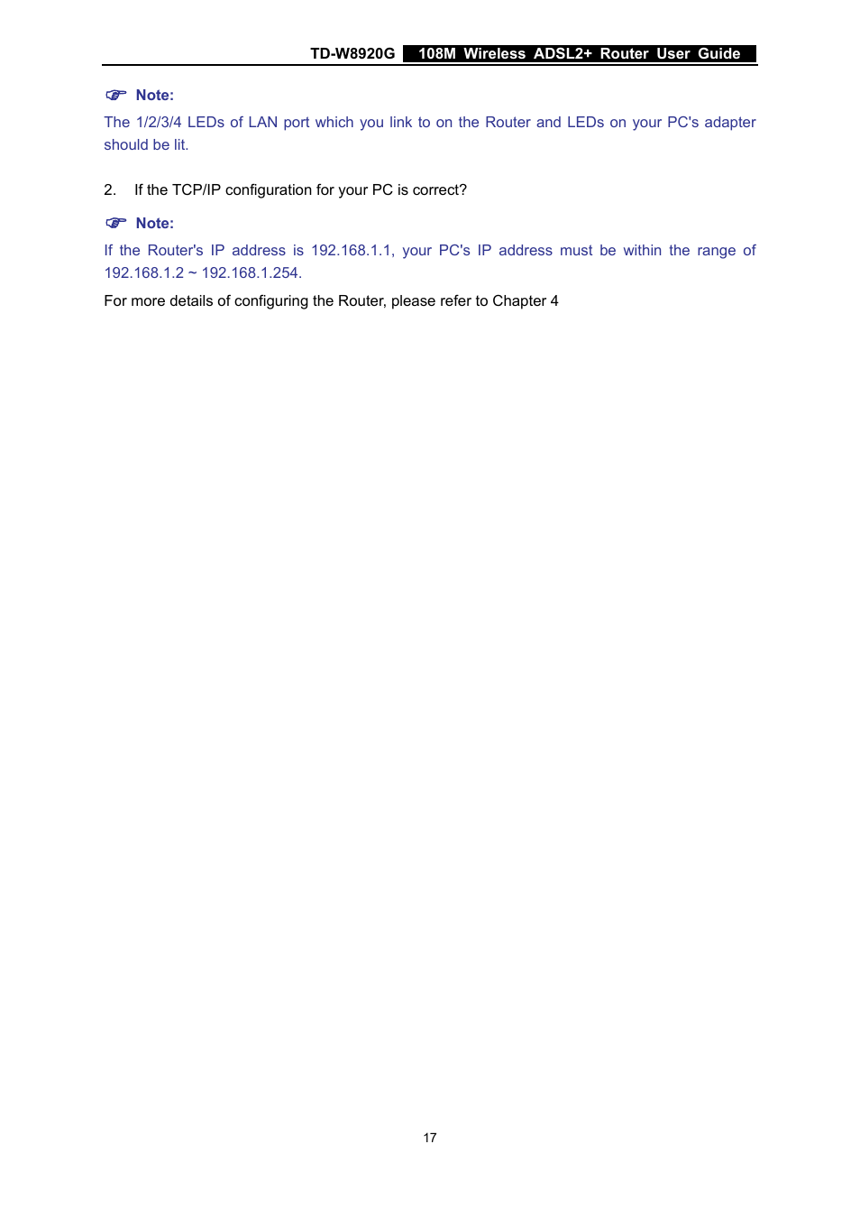 TP-Link TD-W8920G User Manual | Page 24 / 85