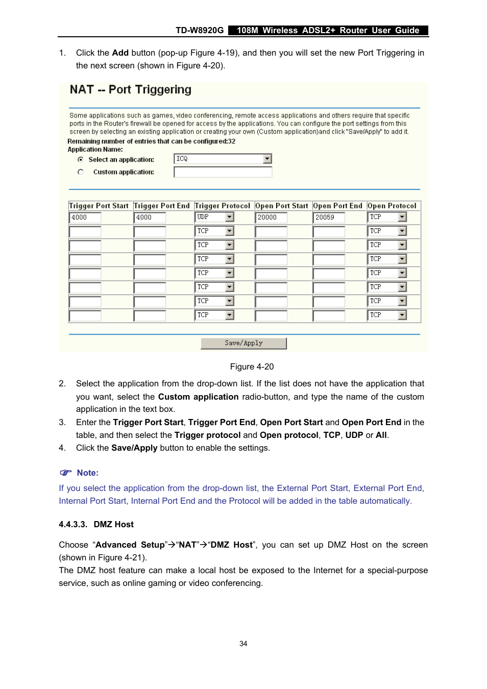 Dmz host | TP-Link TD-W8920G User Manual | Page 41 / 85