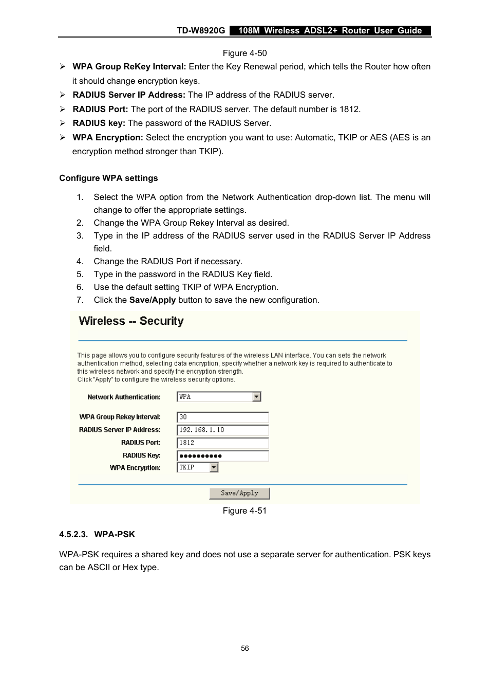 Wpa-psk | TP-Link TD-W8920G User Manual | Page 63 / 85