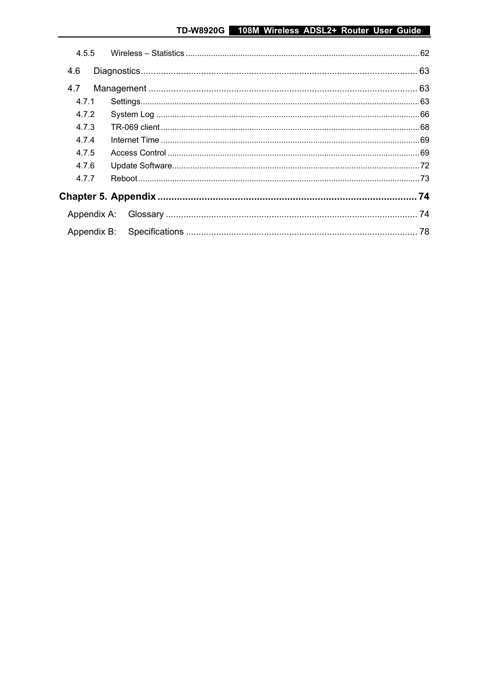 TP-Link TD-W8920G User Manual | Page 7 / 85