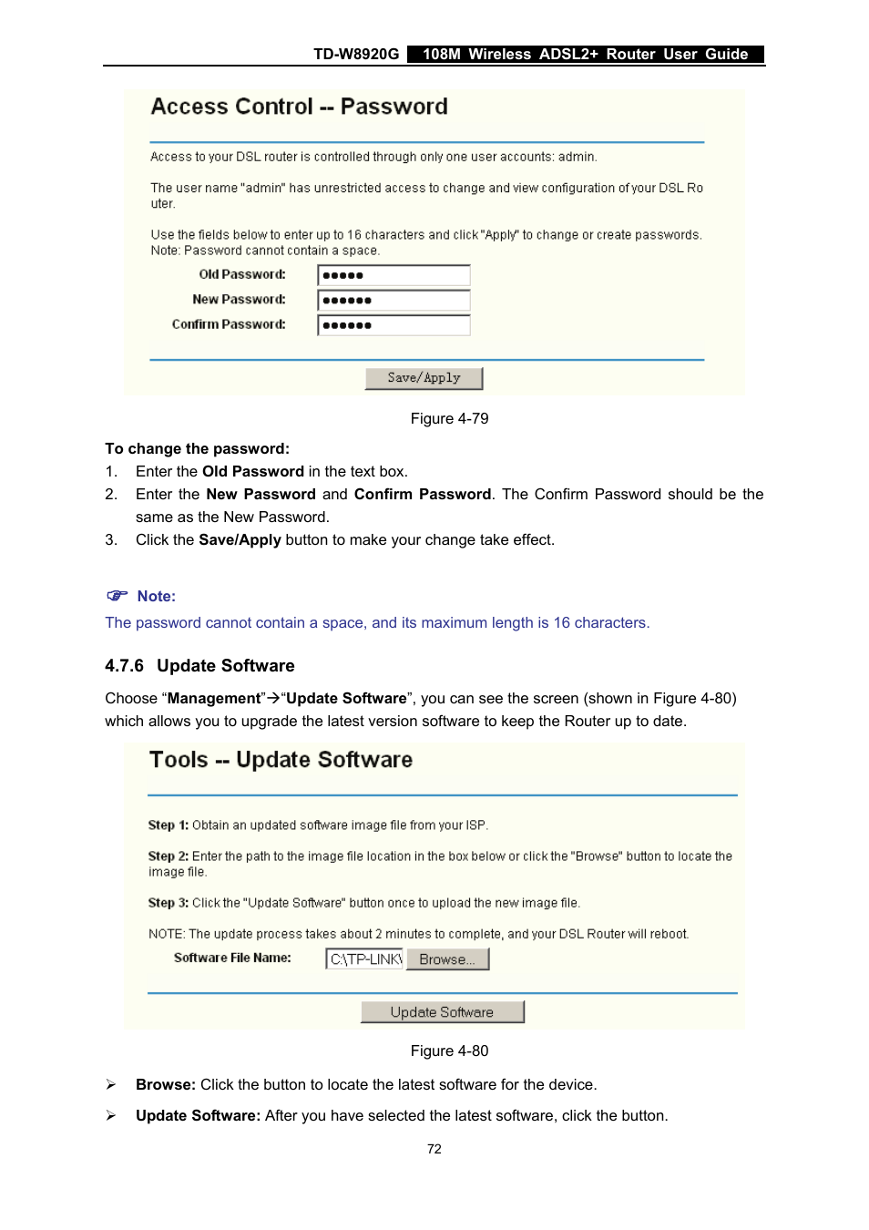 6 update software, Update software, Figure 4-79) | TP-Link TD-W8920G User Manual | Page 79 / 85