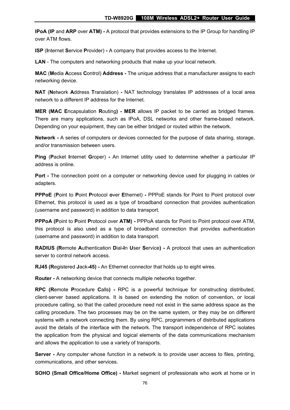 TP-Link TD-W8920G User Manual | Page 83 / 85
