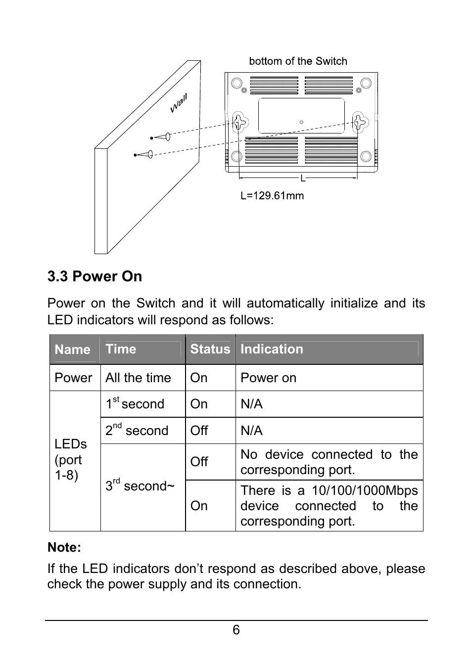 3 power on | TP-Link TL-SG1008D User Manual | Page 10 / 12