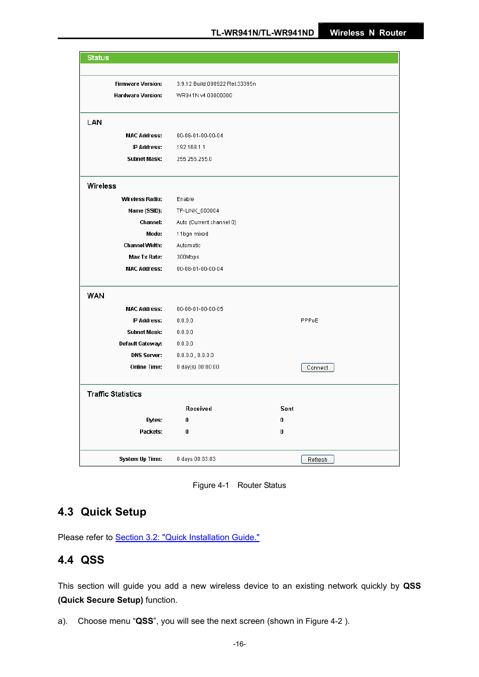 3 quick setup, 4 qss | TP-Link TL-WR941ND User Manual | Page 23 / 106