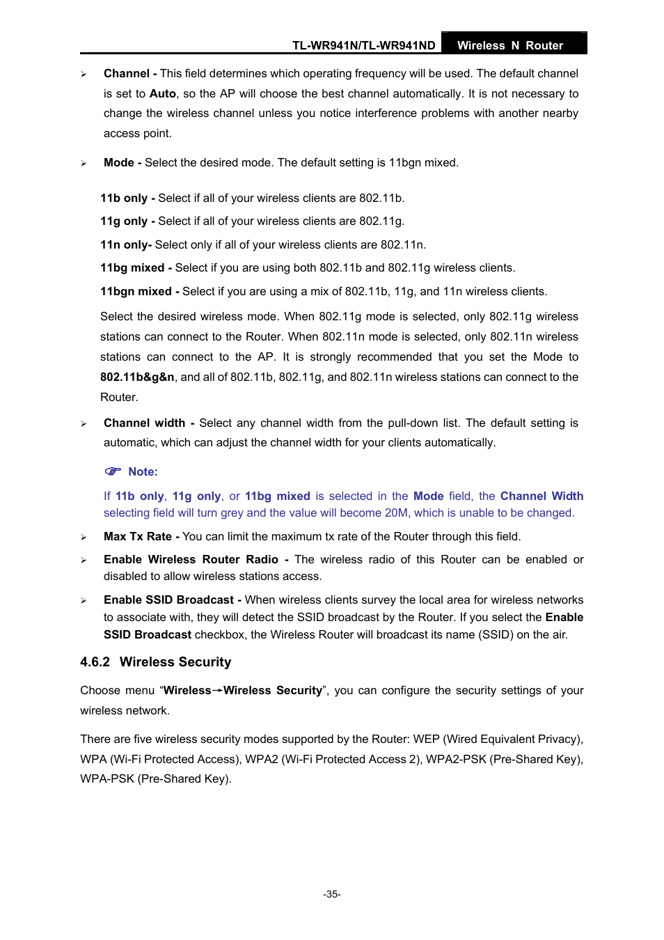 2 wireless security | TP-Link TL-WR941ND User Manual | Page 42 / 106