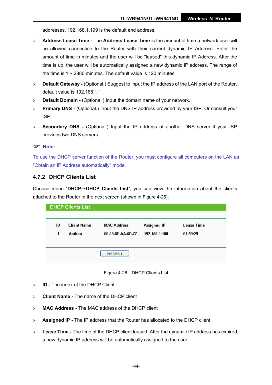 2 dhcp clients list | TP-Link TL-WR941ND User Manual | Page 51 / 106