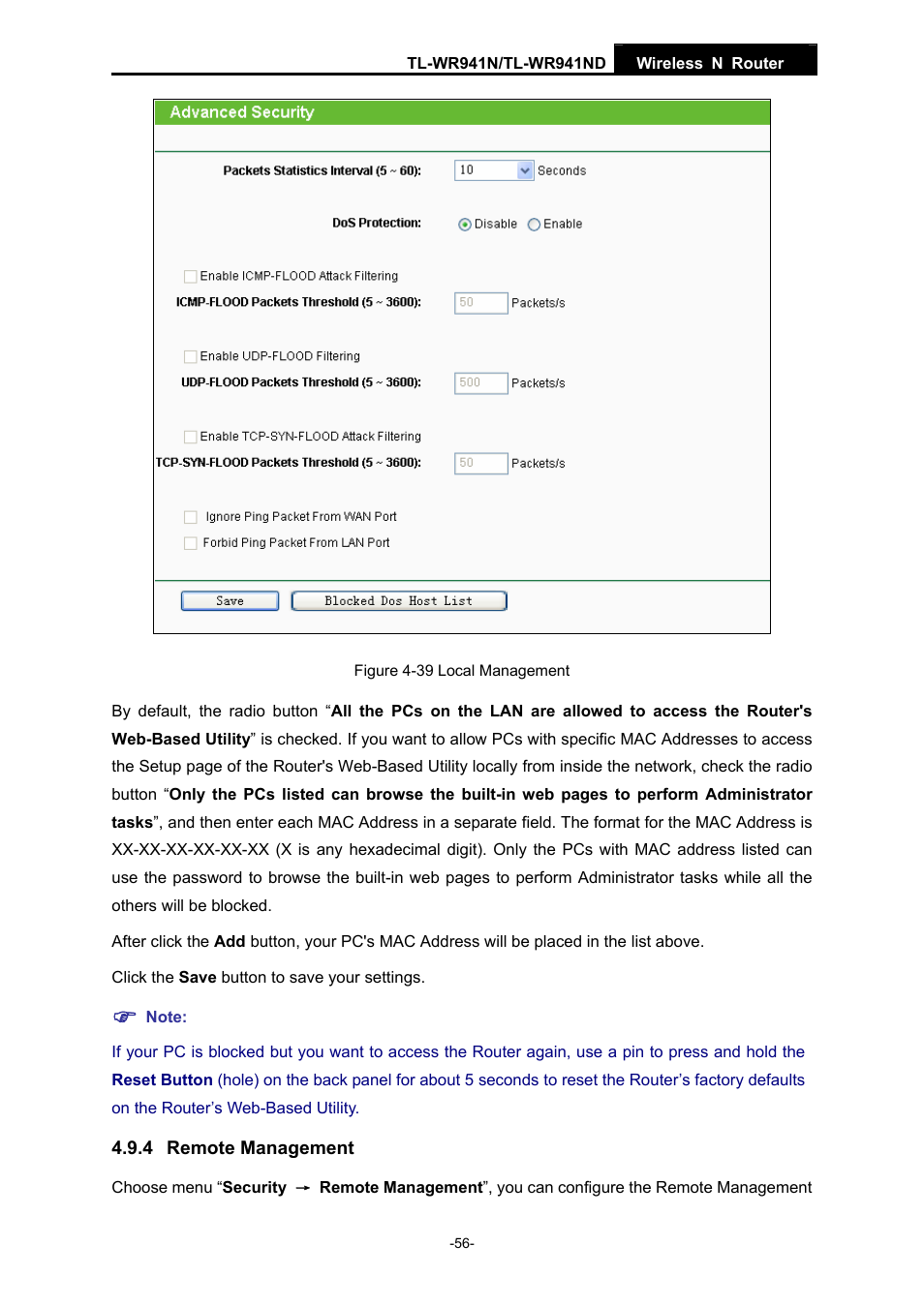 4 remote management | TP-Link TL-WR941ND User Manual | Page 63 / 106