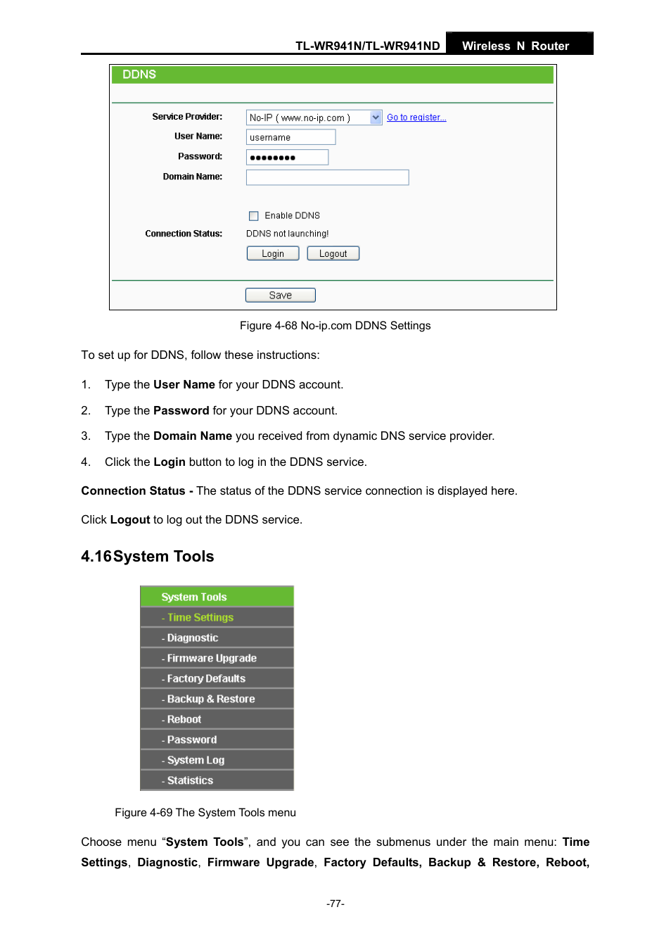 16 system tools | TP-Link TL-WR941ND User Manual | Page 84 / 106