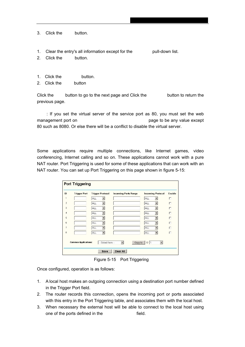 2 port triggering | TP-Link TL-R460 User Manual | Page 27 / 57