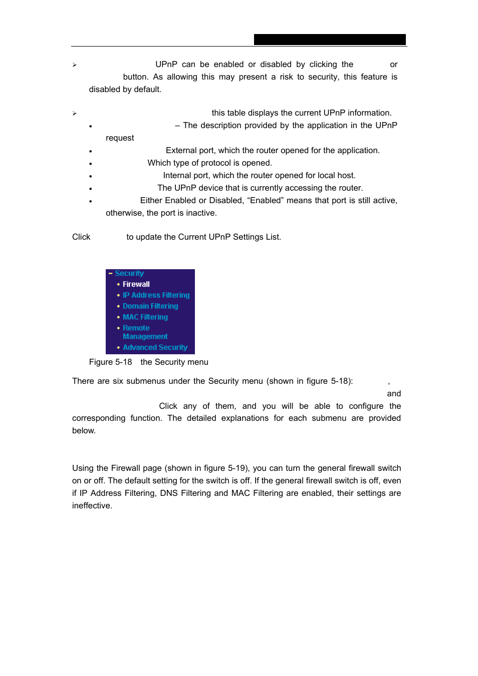 7 security, 1 firewall, Tl-r460 cable/dsl router user guide | TP-Link TL-R460 User Manual | Page 30 / 57