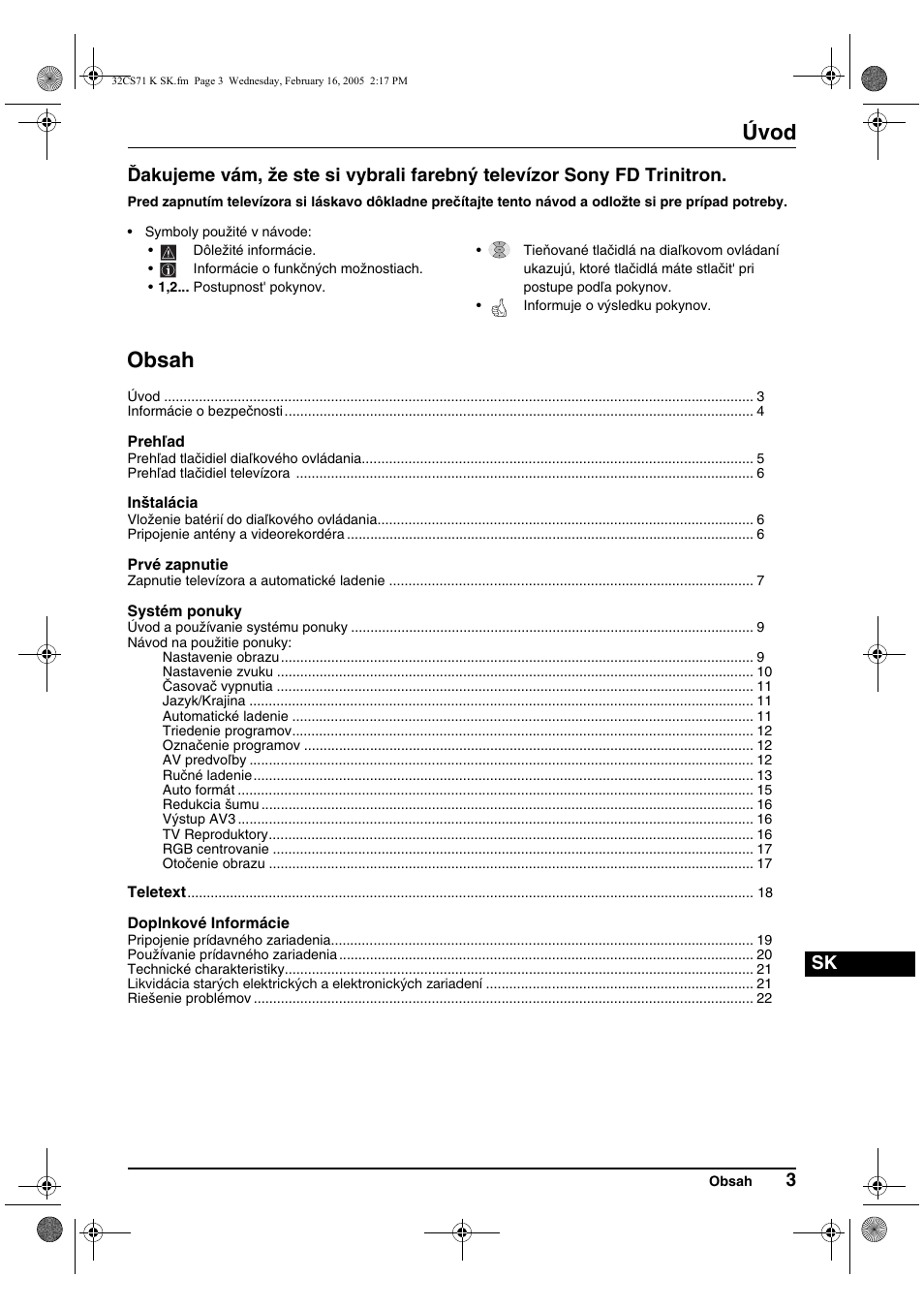Sony KV-32CS71K User Manual | Page 123 / 144
