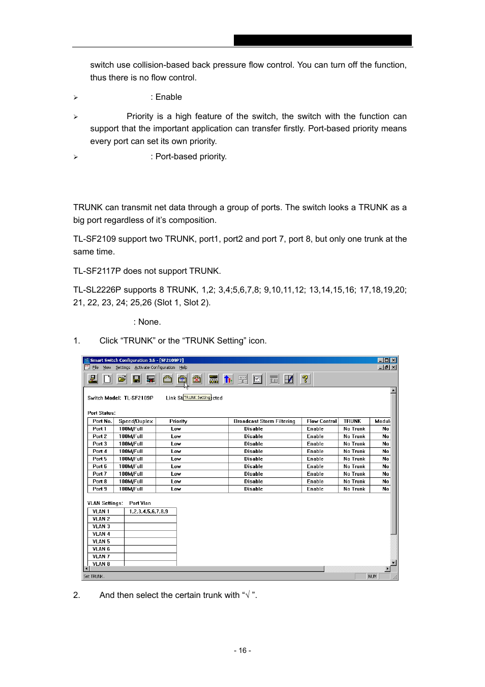 4 trunk | TP-Link TL-SF2109P User Manual | Page 19 / 32