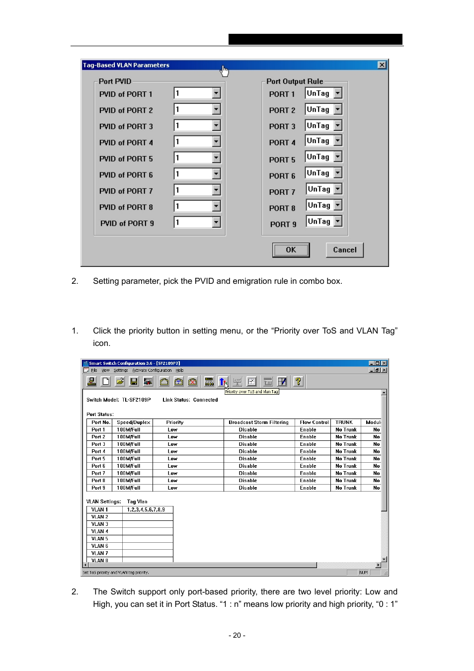 6 priority | TP-Link TL-SF2109P User Manual | Page 23 / 32