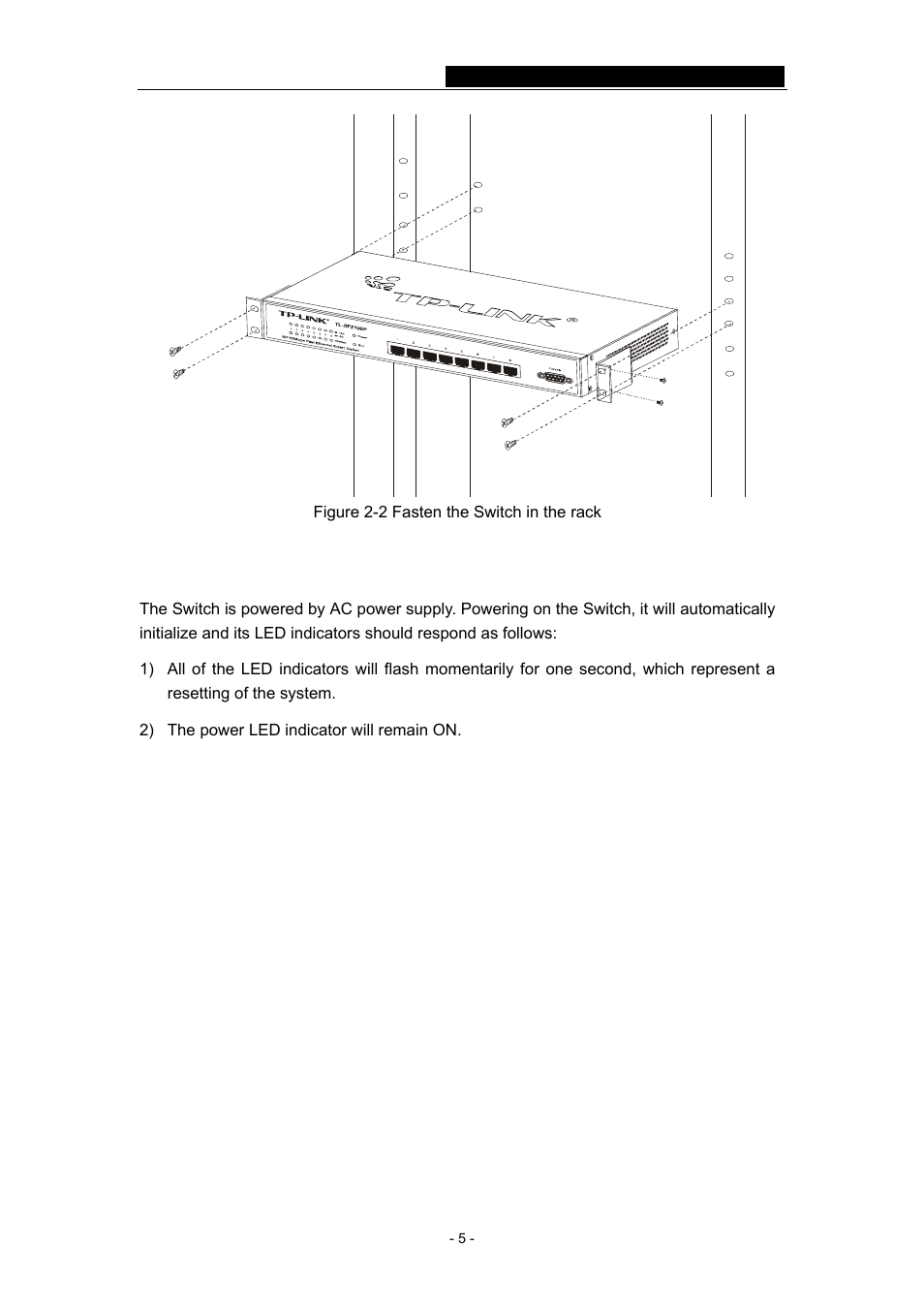 3 power on | TP-Link TL-SF2109P User Manual | Page 8 / 32