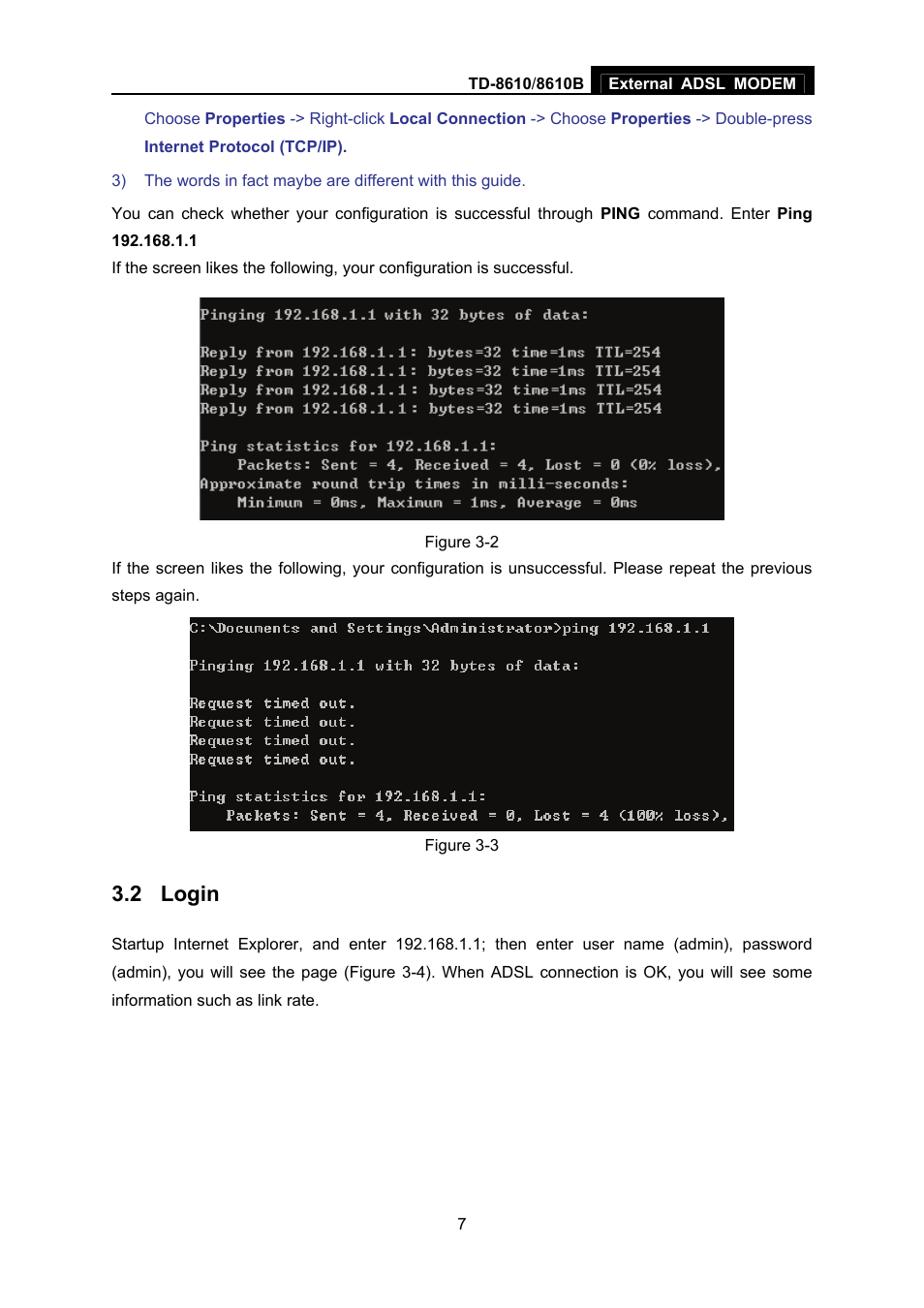 2 login, Login | TP-Link TD-861B User Manual | Page 12 / 15