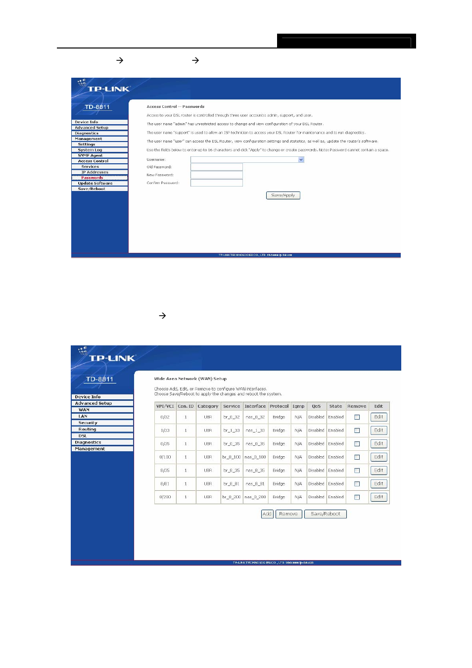 3 web setup, Web setup | TP-Link TD-8811B User Manual | Page 14 / 30
