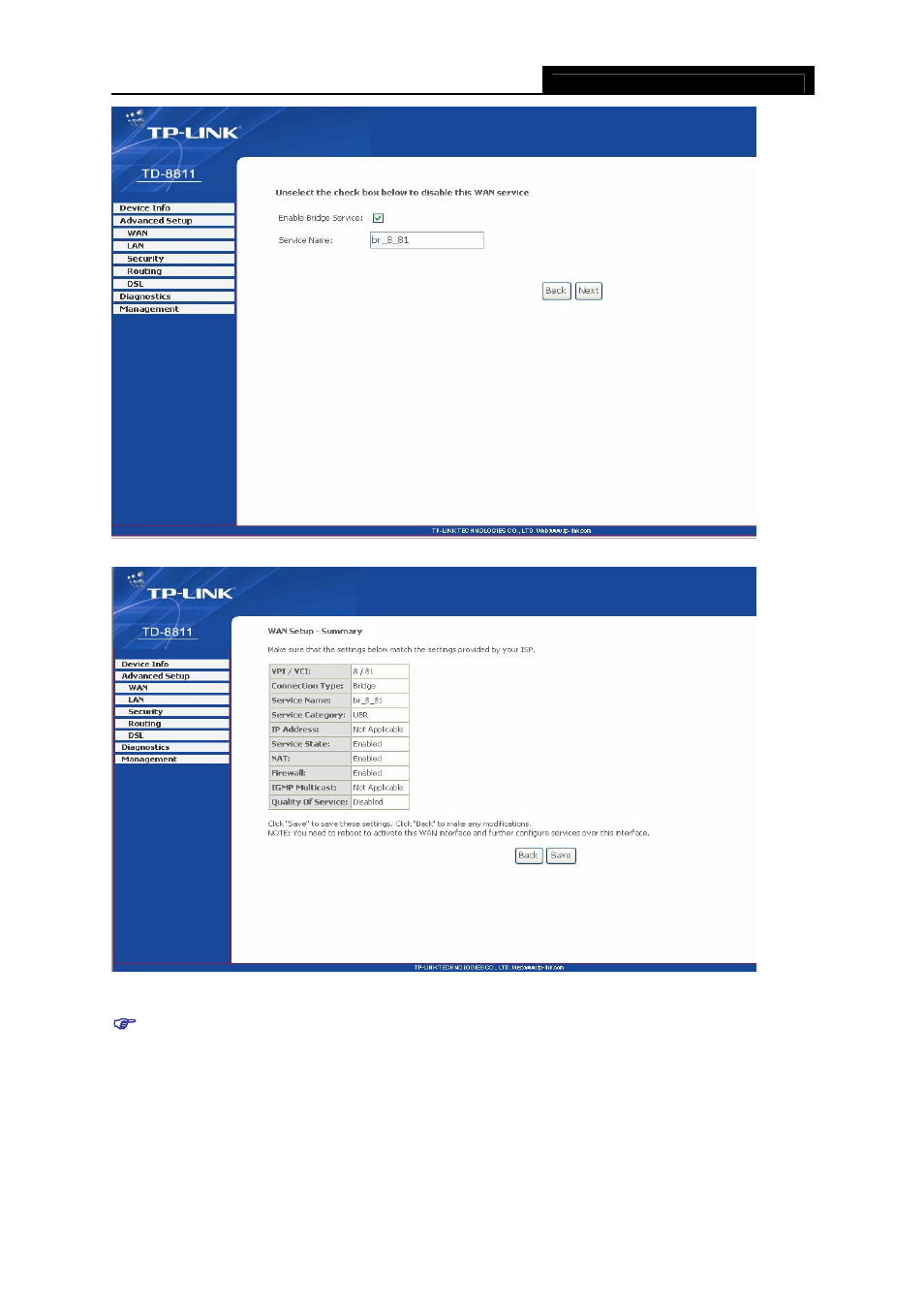 TP-Link TD-8811B User Manual | Page 22 / 30