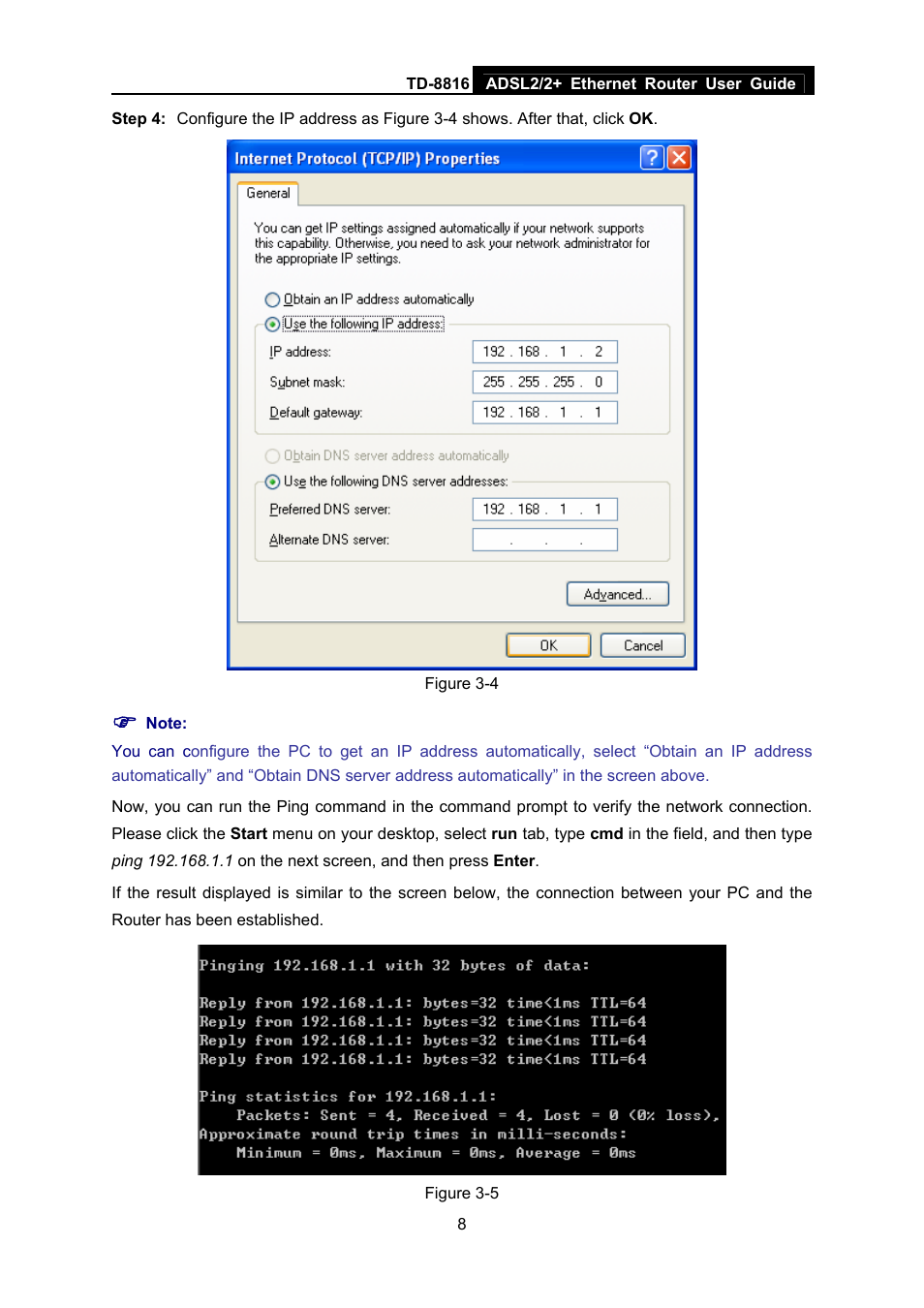 TP-Link ETHERNET ROUTER TD-8816 User Manual | Page 14 / 55