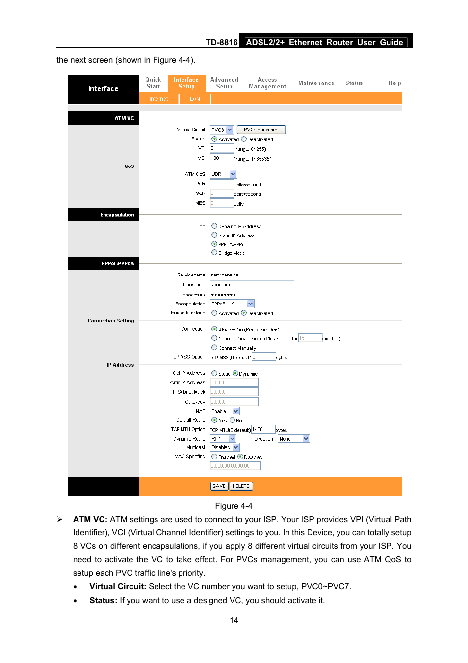 TP-Link ETHERNET ROUTER TD-8816 User Manual | Page 20 / 55