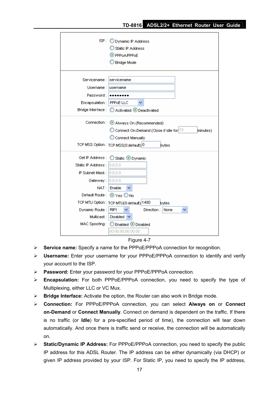 TP-Link ETHERNET ROUTER TD-8816 User Manual | Page 23 / 55