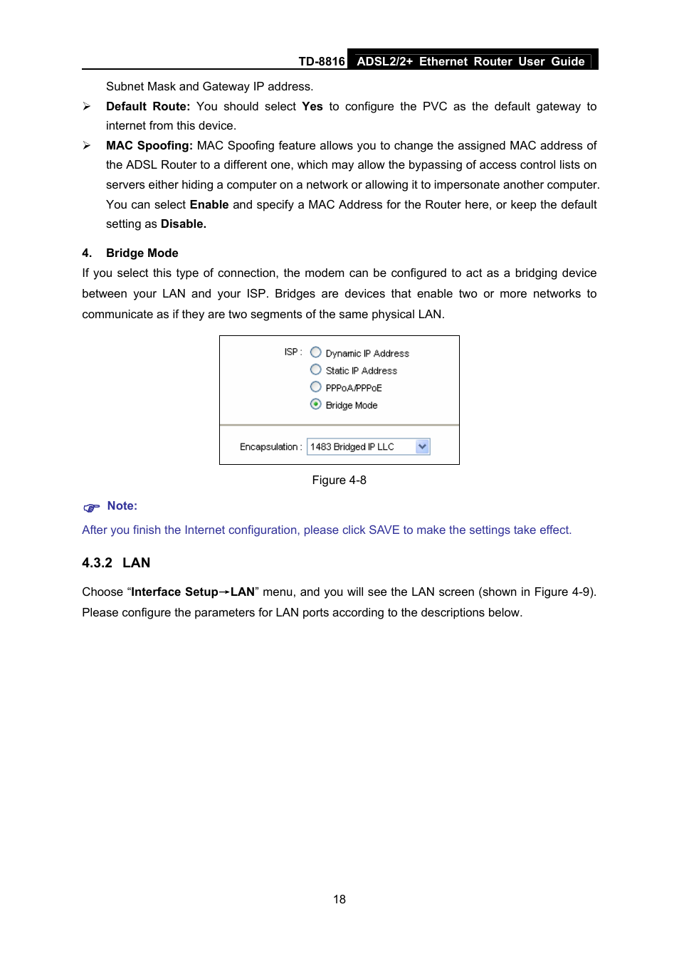 2 lan | TP-Link ETHERNET ROUTER TD-8816 User Manual | Page 24 / 55