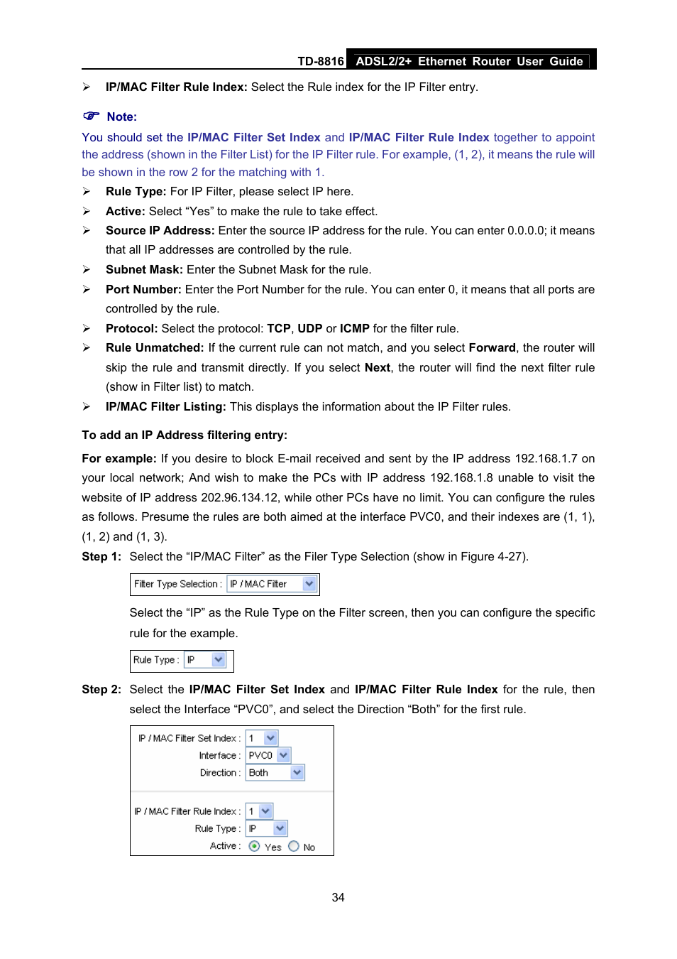 TP-Link ETHERNET ROUTER TD-8816 User Manual | Page 40 / 55