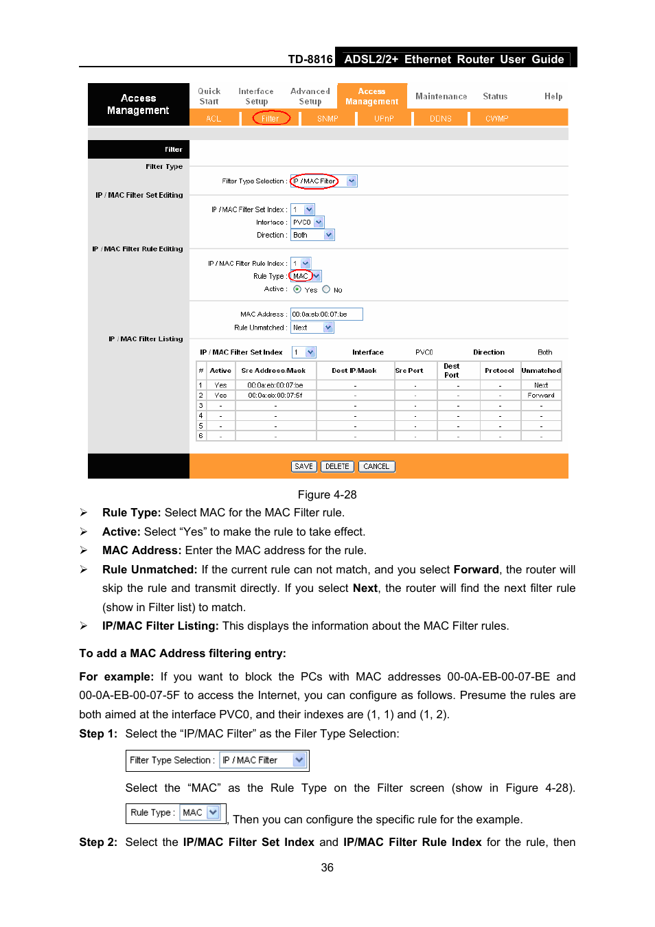 TP-Link ETHERNET ROUTER TD-8816 User Manual | Page 42 / 55