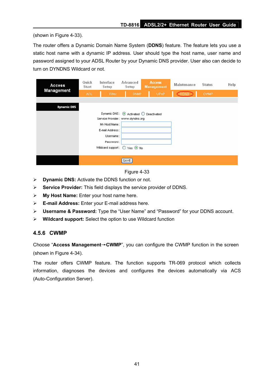 6 cwmp, Cwmp | TP-Link ETHERNET ROUTER TD-8816 User Manual | Page 47 / 55