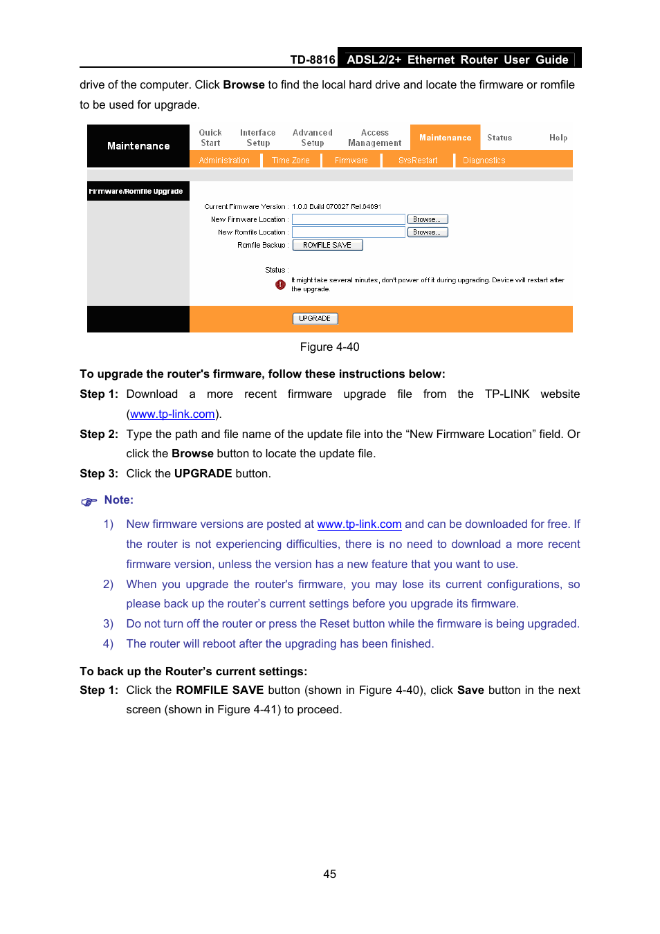 TP-Link ETHERNET ROUTER TD-8816 User Manual | Page 51 / 55