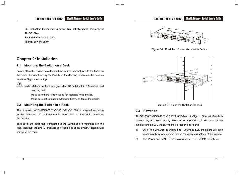 Т³гж 4 | TP-Link Gigabit Ethernet Switch TL-SG1008 User Manual | Page 4 / 6