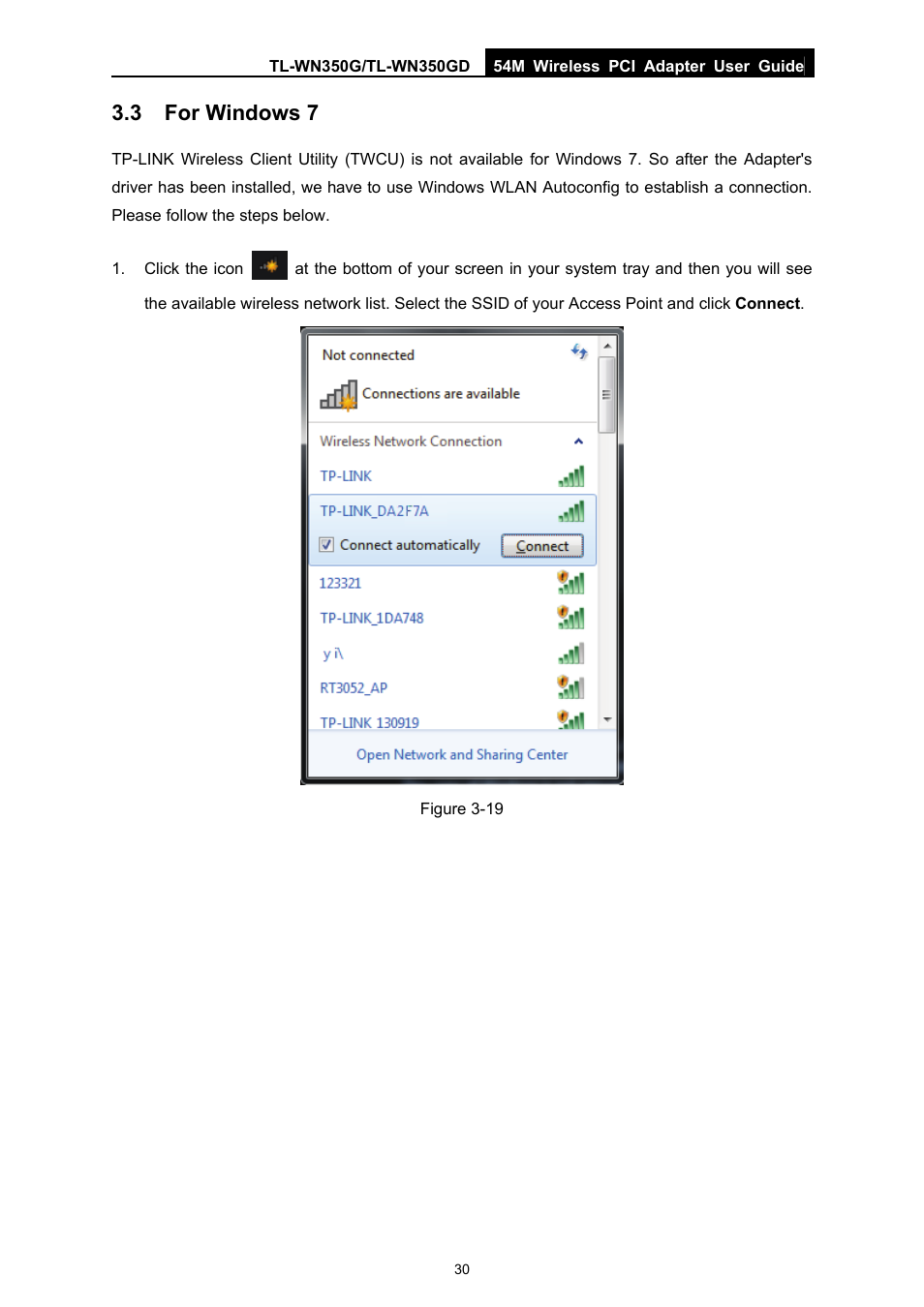 3 for windows 7, For windows 7 | TP-Link TL-WN350G User Manual | Page 36 / 40