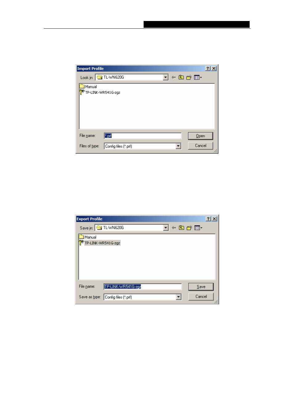 5 export a profile, 6 scan available networks | TP-Link TL-WN551G User Manual | Page 18 / 27