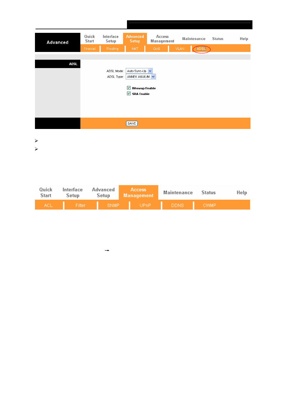 5 access management, 1 acl, Access management | TP-Link TD-W8901G User Manual | Page 48 / 66