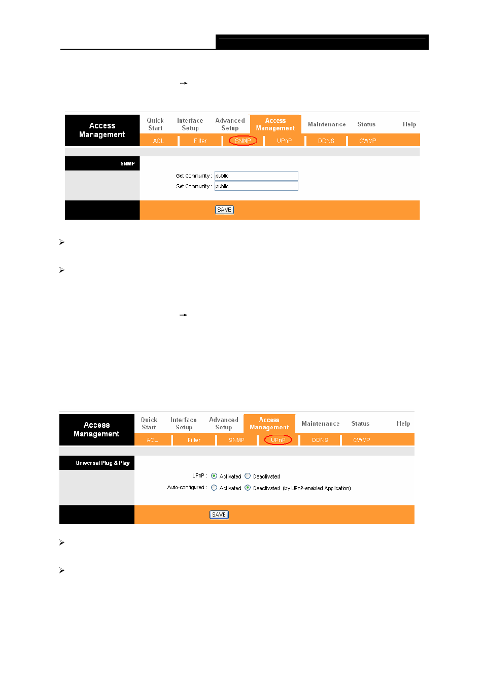 3 snmp, 4 upnp | TP-Link TD-W8901G User Manual | Page 57 / 66