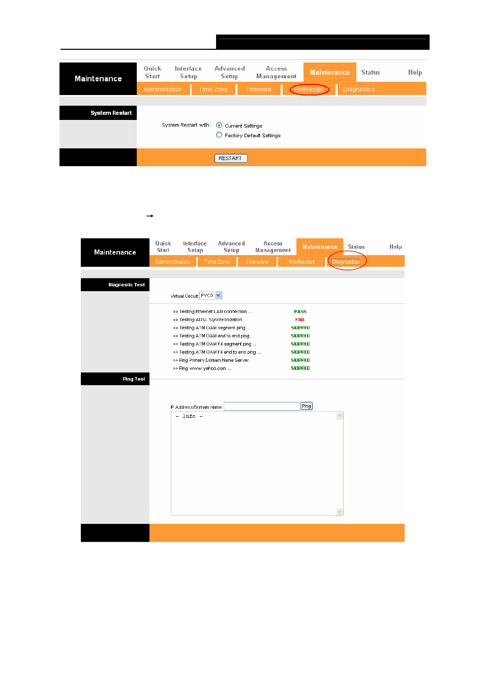 5 diagnostic, 7 help, Help | TP-Link TD-W8901G User Manual | Page 64 / 66