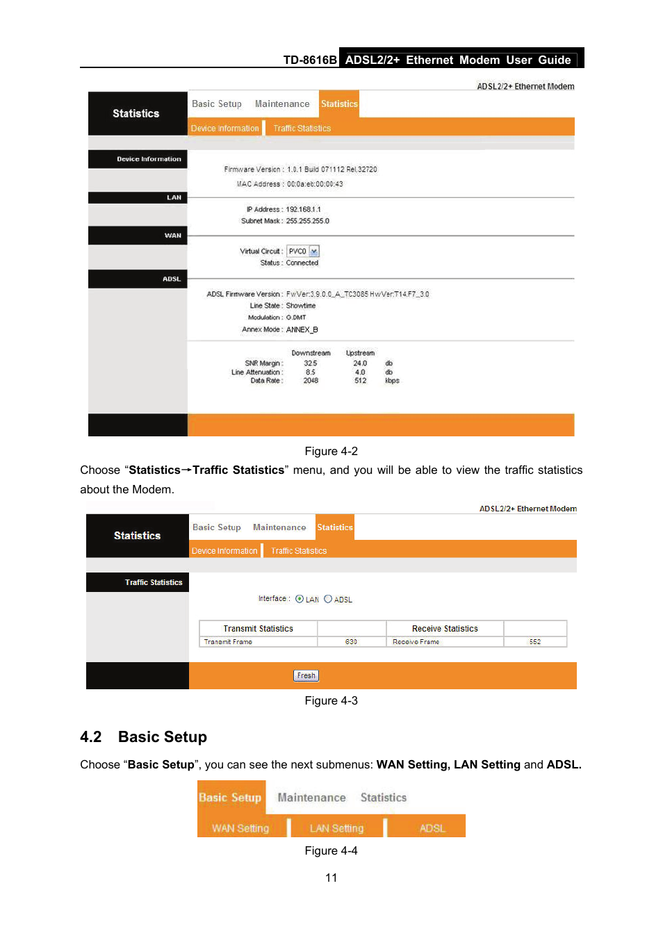 2 basic setup, Basic setup | TP-Link TD-8616B User Manual | Page 16 / 22