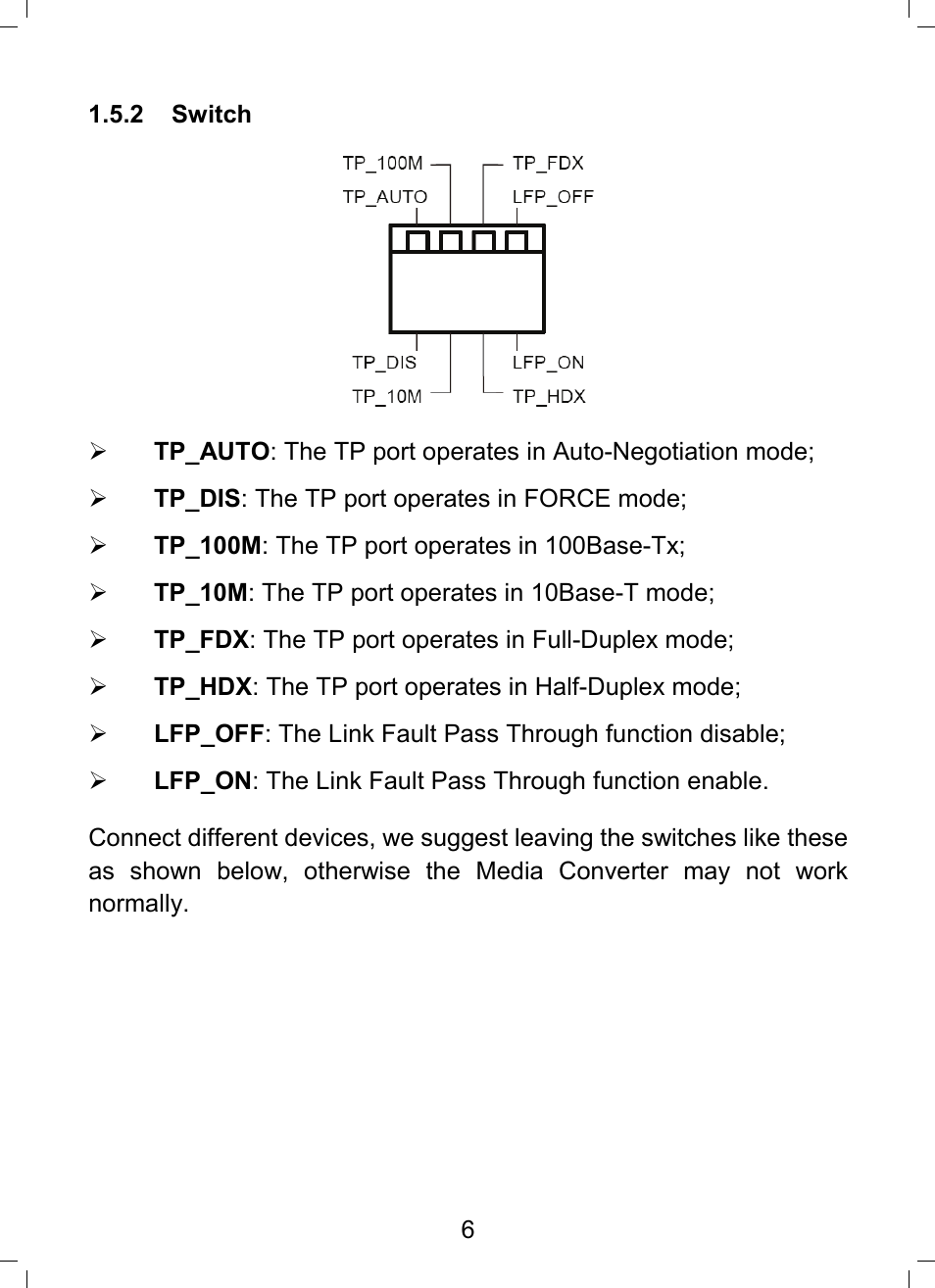 2 switch | TP-Link MC112CS User Manual | Page 12 / 20