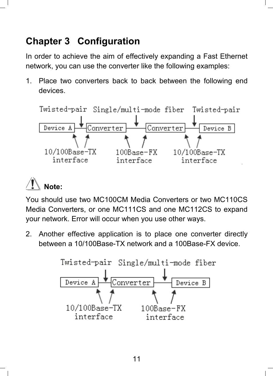 Chapter 3 configuration | TP-Link MC112CS User Manual | Page 17 / 20