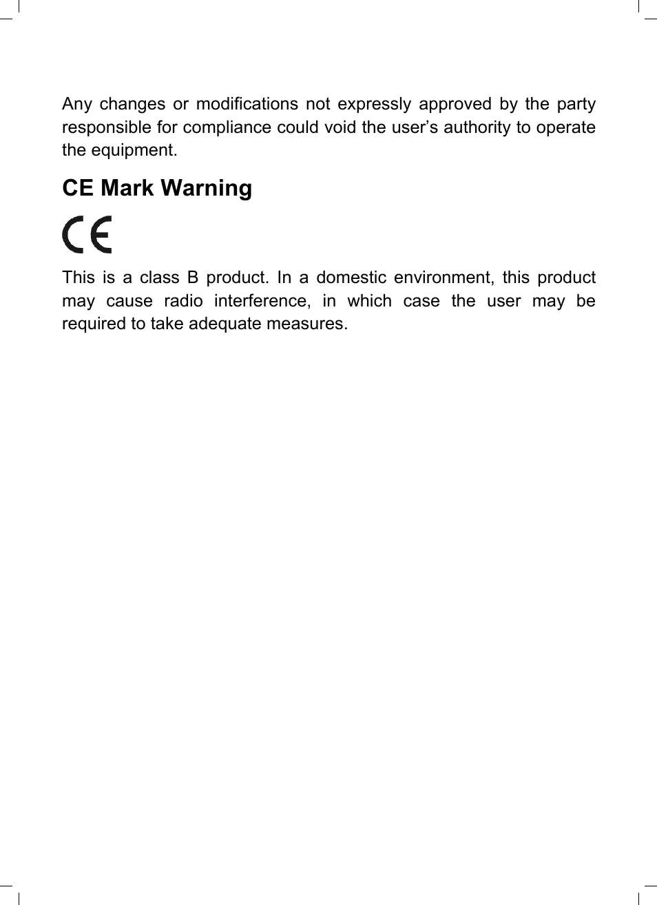 Ce mark warning | TP-Link MC112CS User Manual | Page 5 / 20