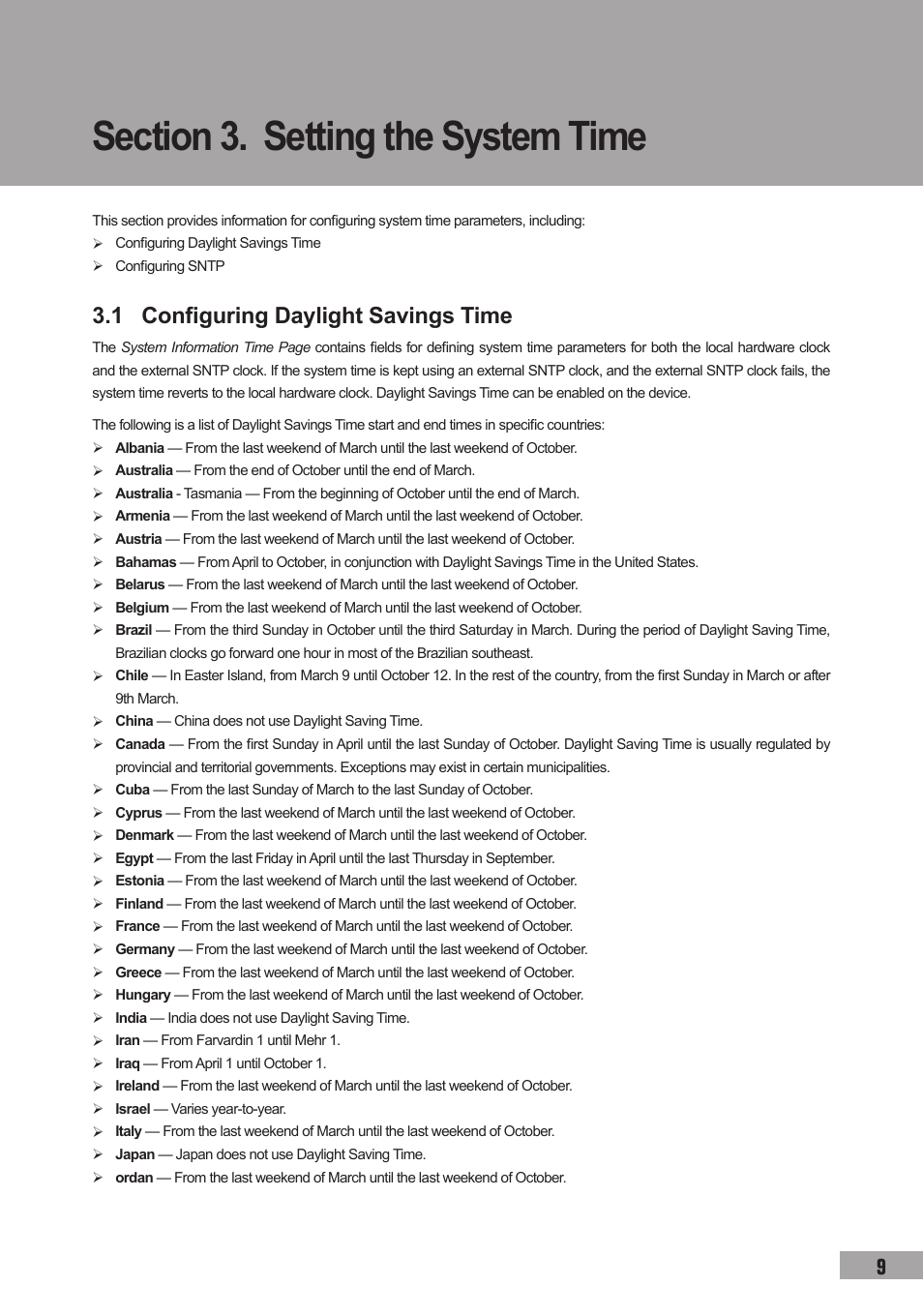 Section 3. setting the system time, 1 configuring daylight savings time | TP-Link TL-SL3452 User Manual | Page 16 / 120