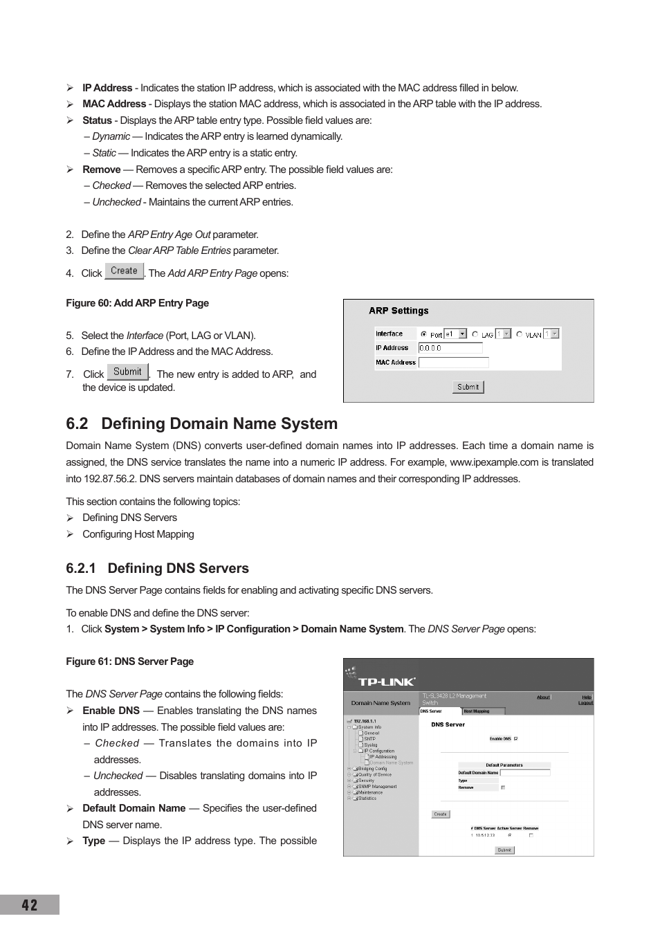 2 defining domain name system, 1 defining dns servers | TP-Link TL-SL3452 User Manual | Page 49 / 120