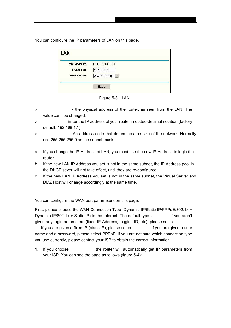 1 lan, 2 wan, 1 lan 5.4.2 wan | TP-Link TL-WR542G User Manual | Page 19 / 67