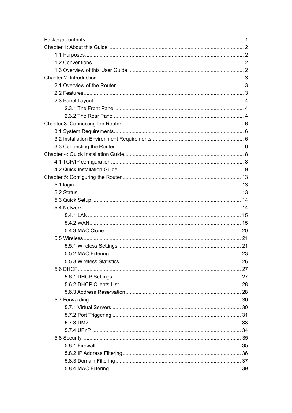 TP-Link TL-WR542G User Manual | Page 3 / 67