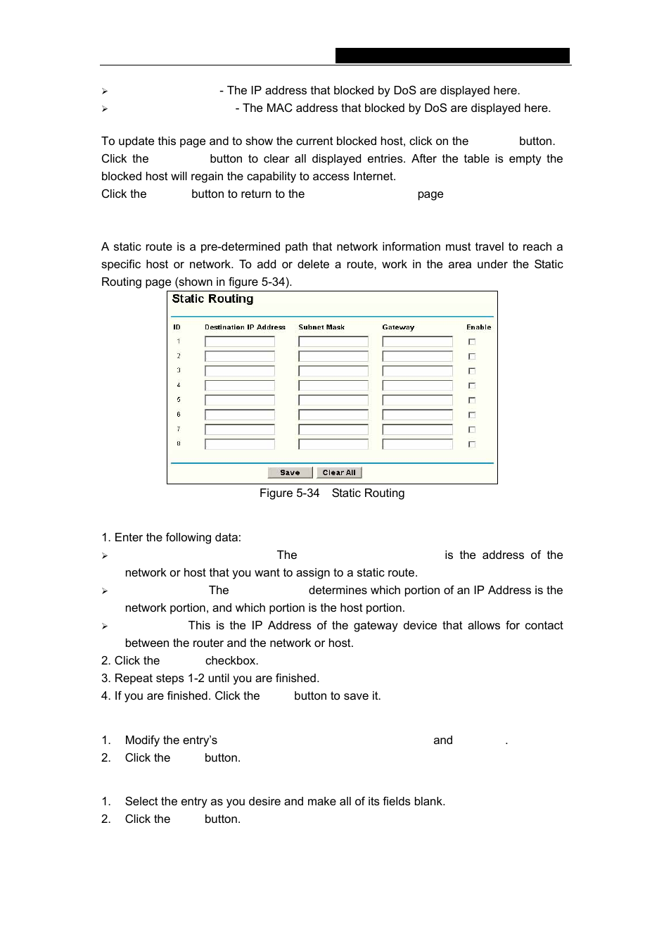 9 static routing | TP-Link TL-WR542G User Manual | Page 47 / 67
