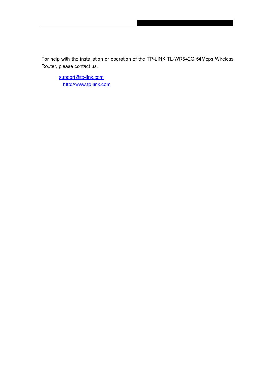 Appendix e: contact information | TP-Link TL-WR542G User Manual | Page 67 / 67