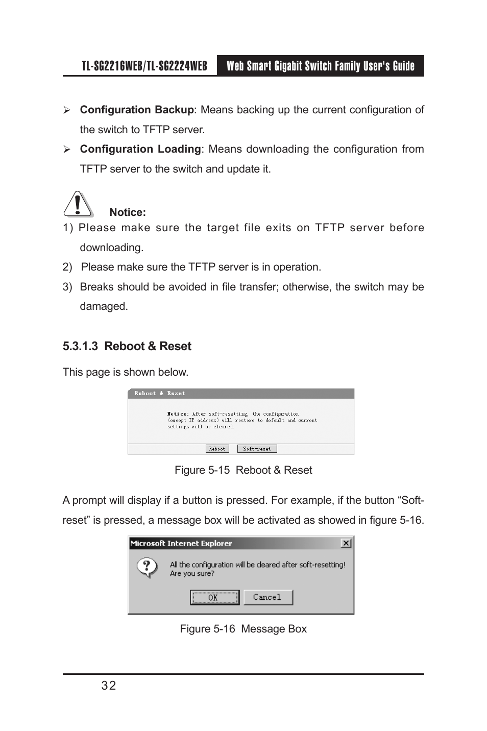3 reboot & reset | TP-Link TL-SG2224WEB User Manual | Page 39 / 75