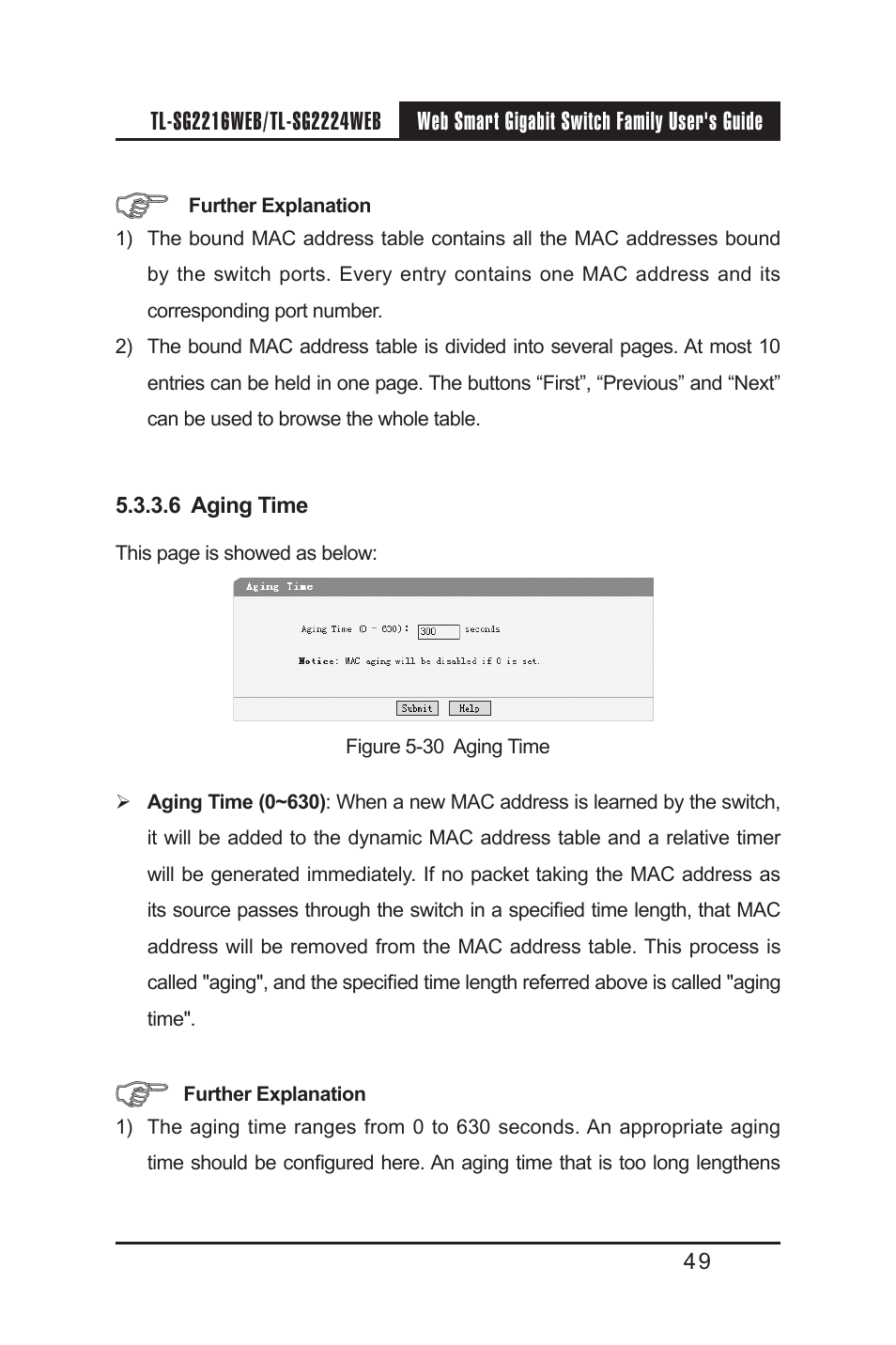 6 aging time | TP-Link TL-SG2224WEB User Manual | Page 56 / 75